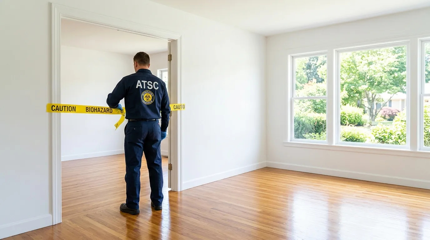 Certified biohazard cleanup crew performing Decomposition Cleanup in Wilmette